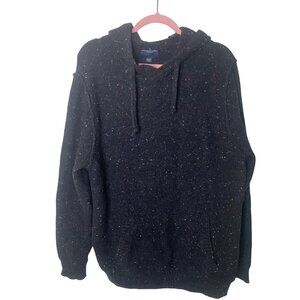 American Eagle Outfitters Wool Blend Hoodie Sweater Mens XL Black Pullover